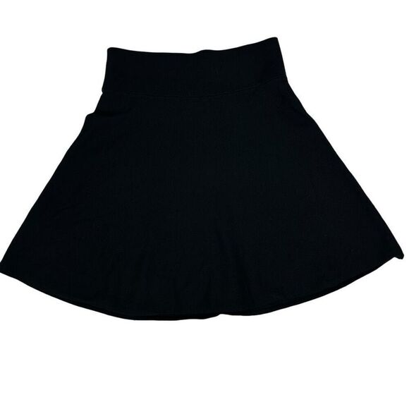 J. Crew Black Sweater Knit Mini Flare Skirt size Medium j7250 - Picture 2 of 5
